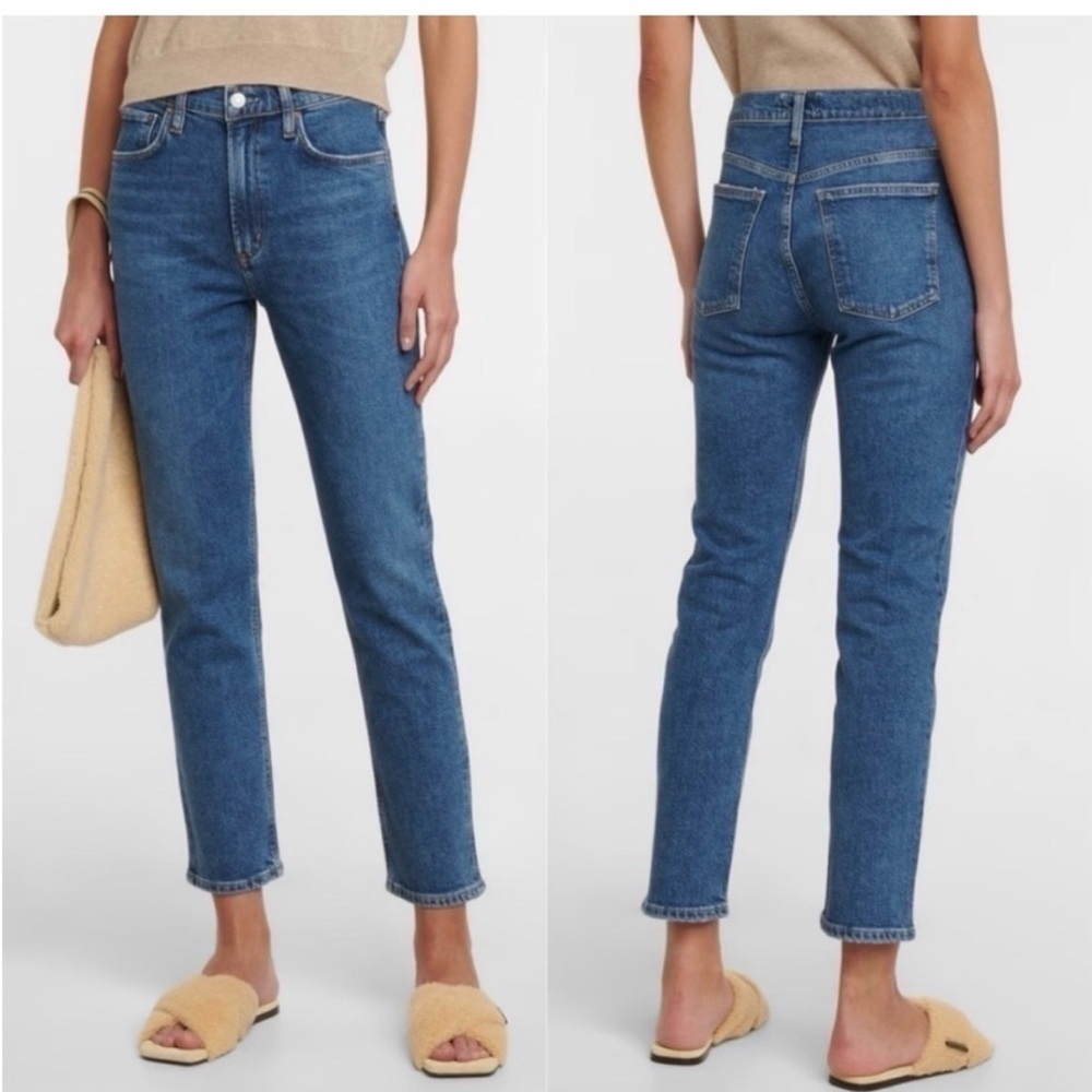 AGOLDE Merrel Straight Leg Jeans Women’s Size 31 Medium Wash Organic Cotton Deni